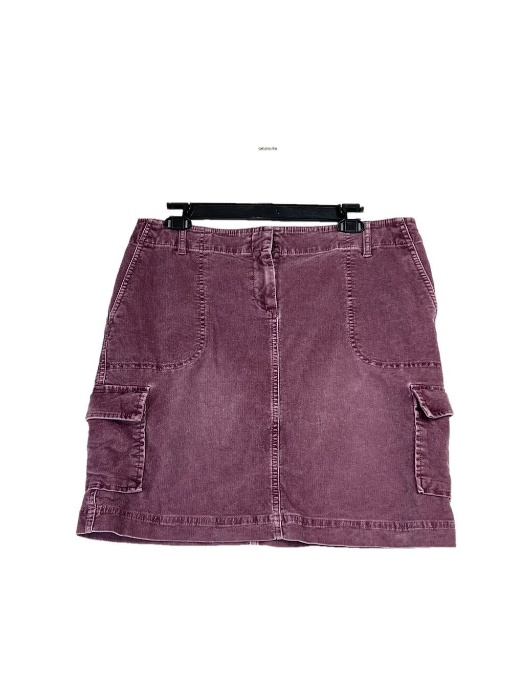 J. Jill Corduroy Skirt Womens 10 Burgundy Short Pockets Preppy Academia School